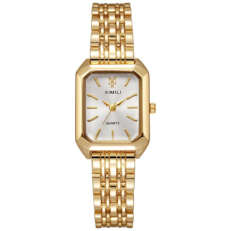 New Light Luxury Steel Belt Women's Watch Female Student Fashion Simple Square Quartz Watch