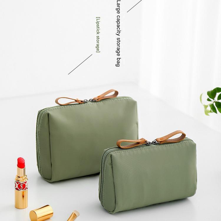 Portable Women Makeup Bag Mini Lipstick Storage Bag Large Capacity Cosmetic Organizer Pouch Outdoor Travel Toiletry Handbag
