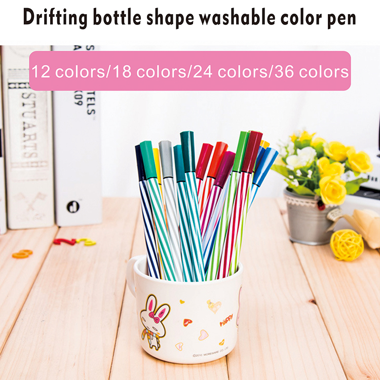 Cartoon Watercolor Pen Children Student Graffiti Color Pen Set Creative Cute Painting Brush Children Stationery Gift