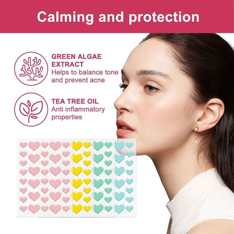 Wiieey Acne Patch Series: Whitening Acne Marks, Spot Cleaning, Closed Mouth Love Shaped Cute Acne Patch