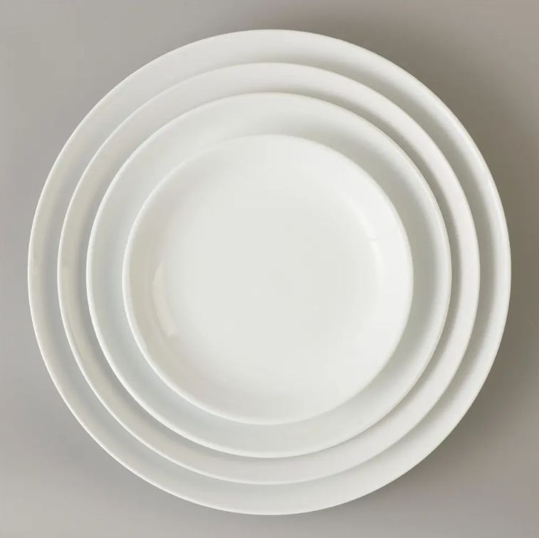 Ceramic Western style dessert plate - White Porcelain White Durable Ceramic dish ceramic serving Plate - TC-130