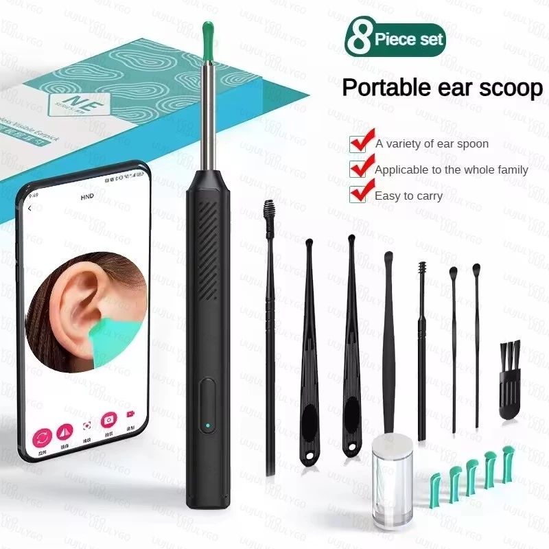 Visual Ear Wax Cleaner with Camera Safe Earwax Removal Endoscope Camera Luminous Otoscope Ear Cleaning Tools Ear Care