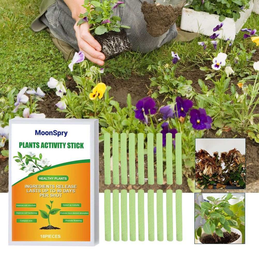 MoonSpry Plant Growth Fertilizer Sticks Slow Release Fertilizer Nutrition Seaweed Fertilizer Plant Growth Gardening Fertilizer Sticks