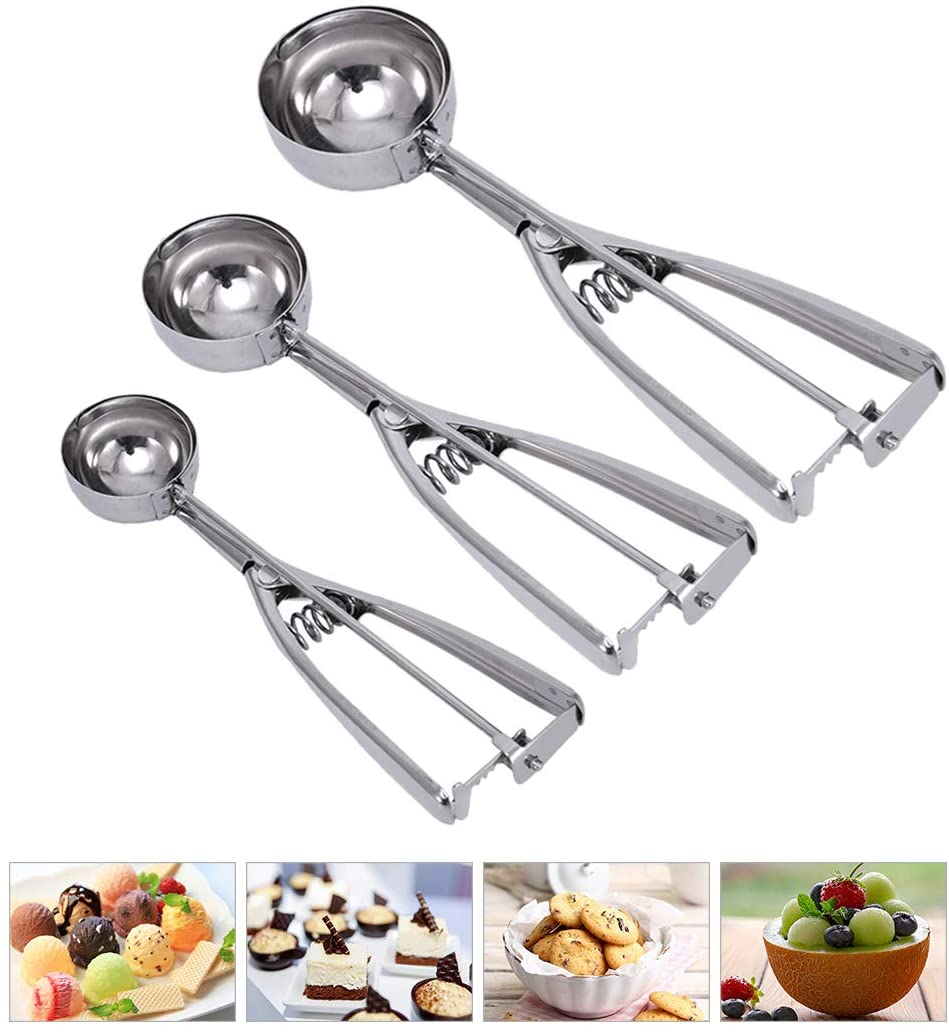 XG1241 Ice Cream Scoop with Trigger, 18/8 Stainless Steel Cookie Scoops for Baking
