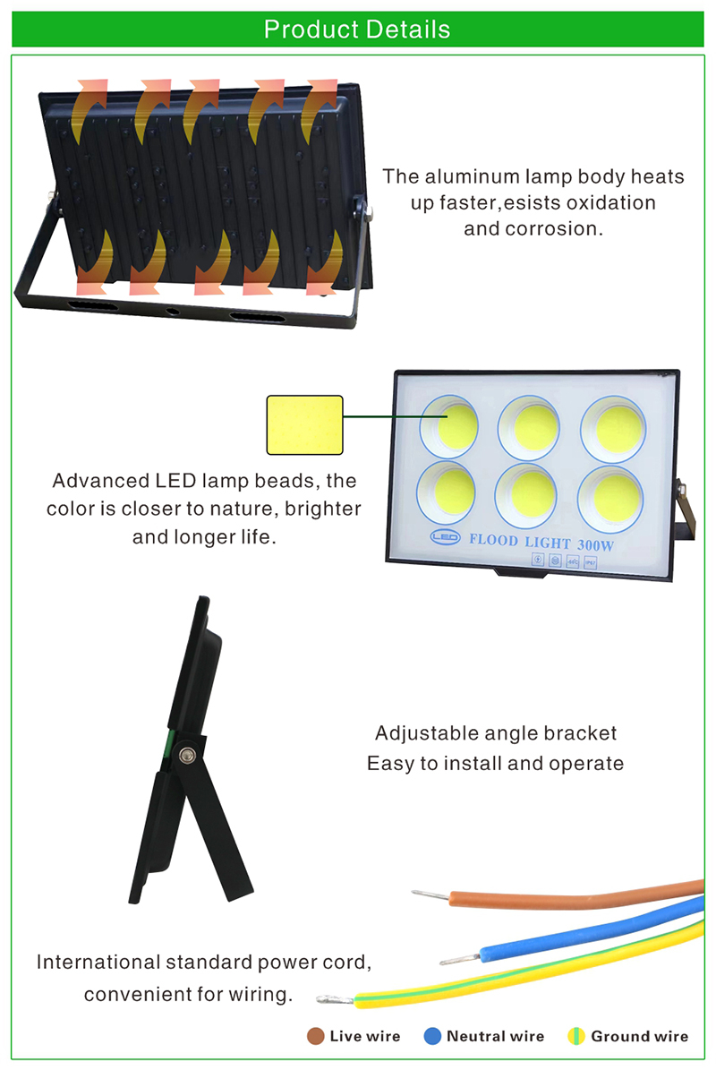 Leopard Cat LED COB Floodlight 500W  400W 300W 200W 100W 50W Flood Light Outdoor Lighting 220V Spotlight IP65 Modern Waterproof Outdoor Led Garden Lamp