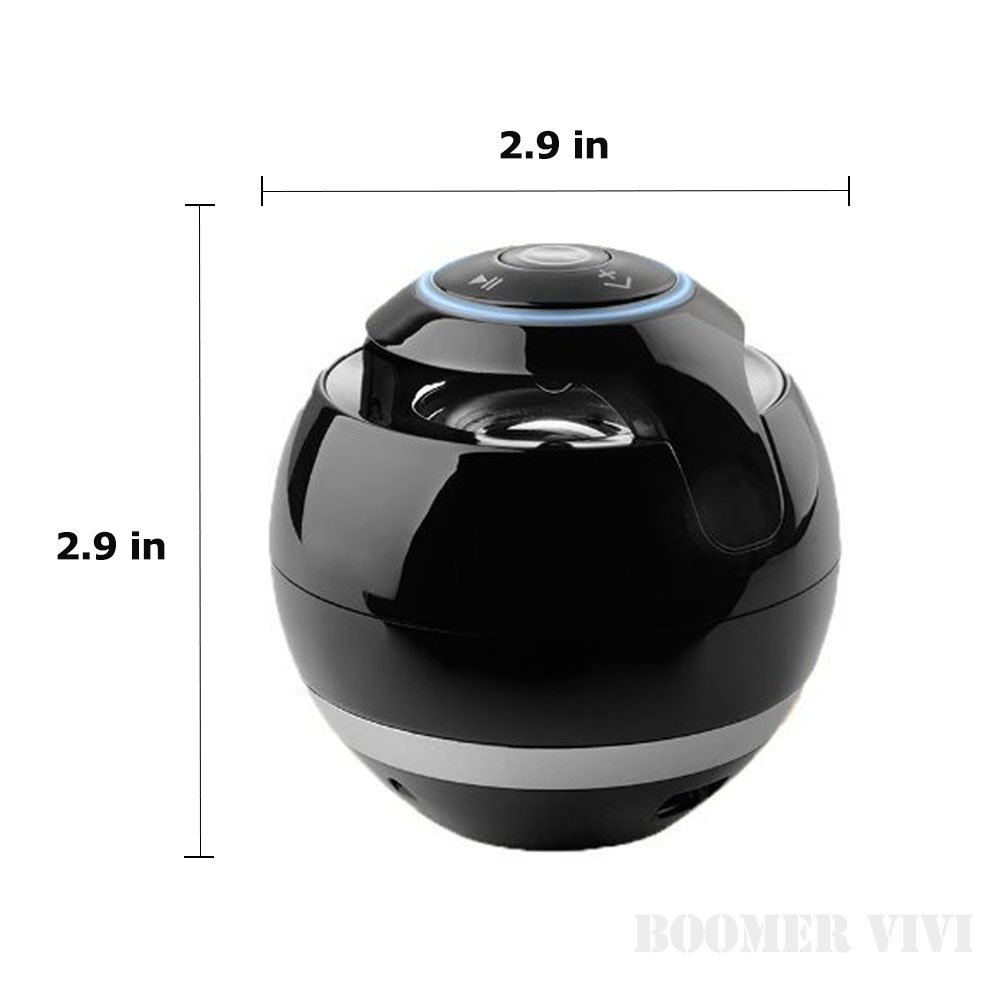 Wireless Bluetooth Speaker Ball Post TF FM Radio MP3 - Black