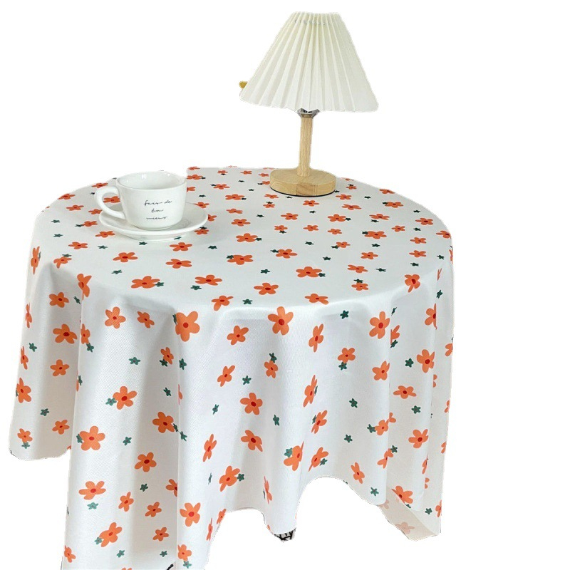 Netflix ins style sub floral tablecloth flannel girl student desk cloth pad photo background cloth dining table coffee table