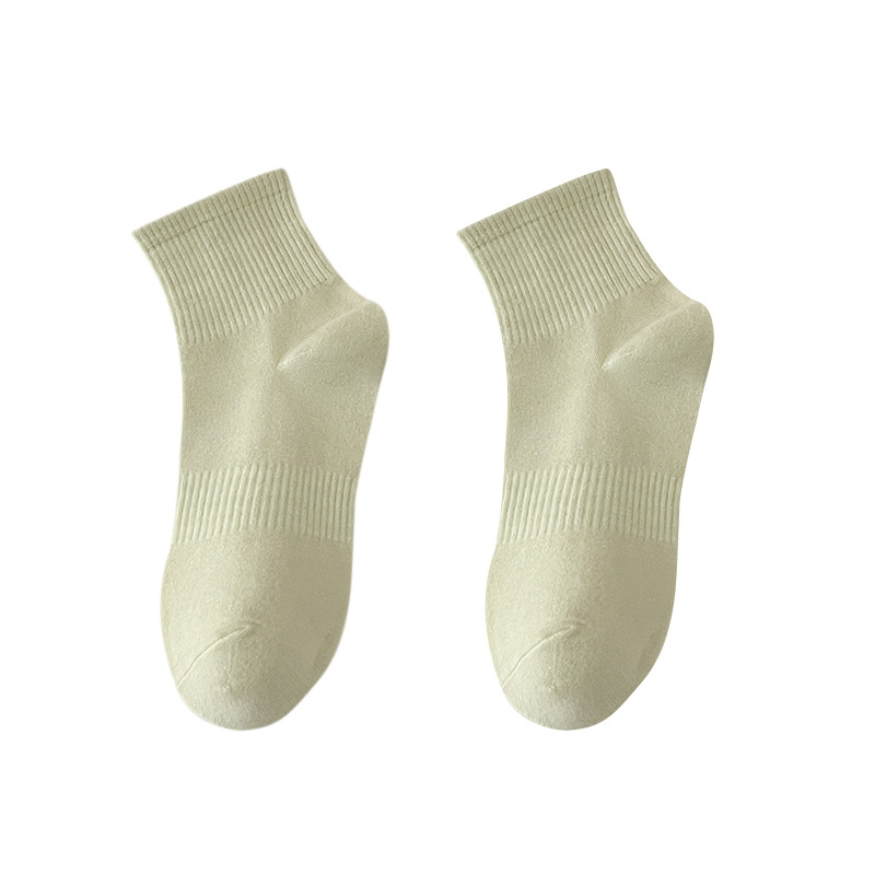 L-P82341 Women's Summer Candy Color Medium Tube Socks Breathable Casual Socks 2 Pairs