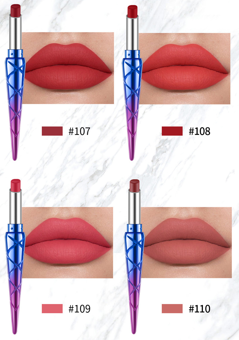 H1032 HANDAIYAN Cigarette Tube Lipstick Pen Mermaid Lipstick Lipstick Natural Vitamin E Matte Lipstick Long Lasting Color