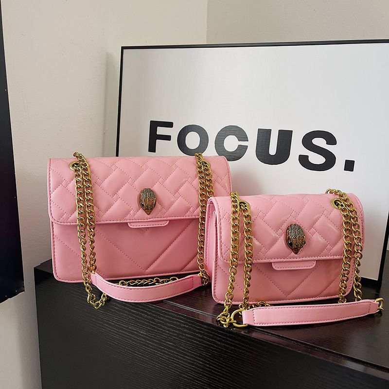 New niche design fashion embroidery thread diamond check chain one-shoulder oblique straddle armpit small square bag DC313-413DH
