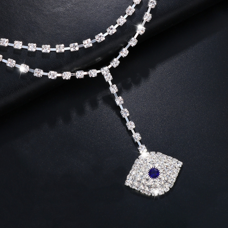 Sexy waist chain fashion Water diamond Devil's Eye Waist chain lady sexy multilayer Pendant Waist accessories CRRSHOP women silvery jewelry body chain