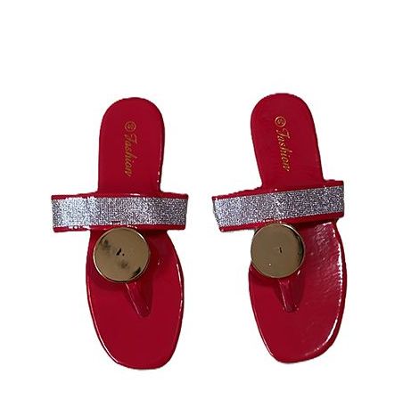 Women's diamond jelly crystals design outdoor fashion trend, slip-on, light-weight flat sandals slippers