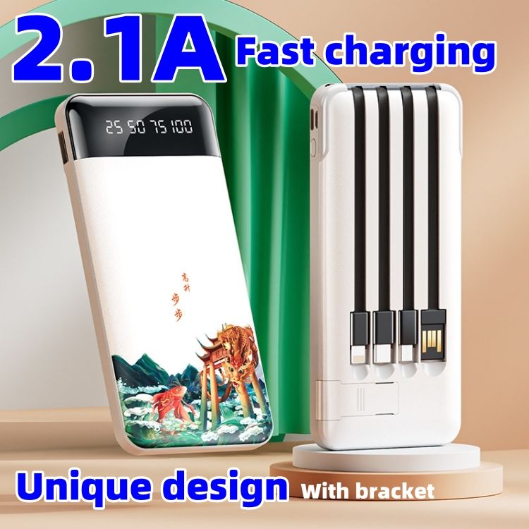 Power Bank Quick charging mini built-in power bank 20000 milliampere high-capacity mobile power supply CRRSHOP 2.1A Fast charging Smart chip Not scalding Safe and explosion-proof