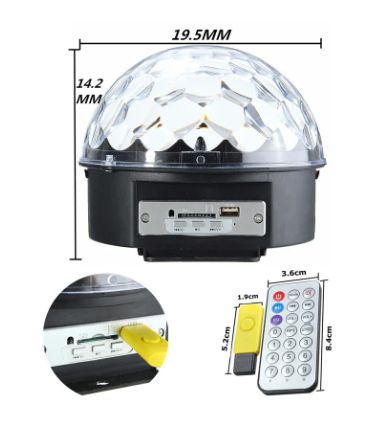USB Support MP3 LED Stage Light Magic Ball Lighting Lamp for Disco Ktv Pub Home Party Decoration