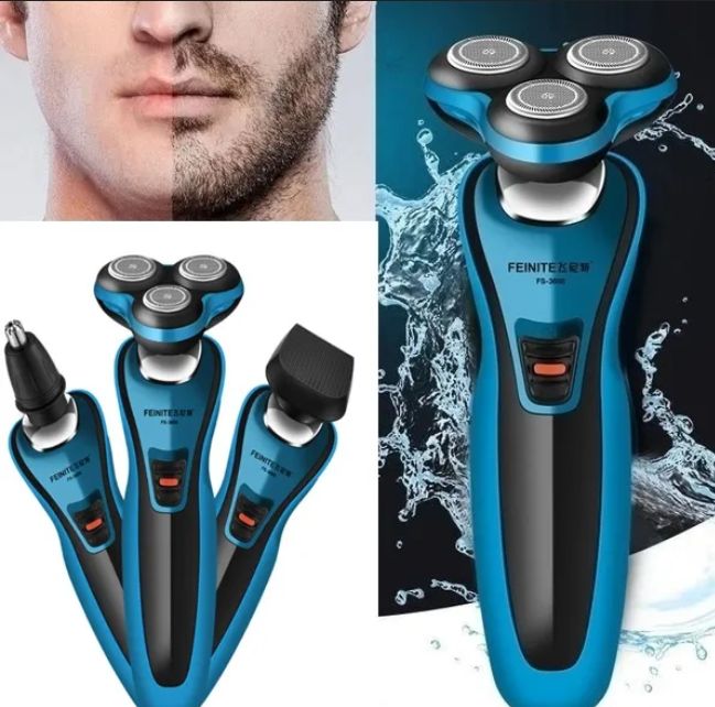 Electric Shaver Rechargeable Electric Razor Shaving Machine Cleaning Beard Razor for Men Wet and Dry Waterproof Washable - Rotary Washable Shaving Brush
