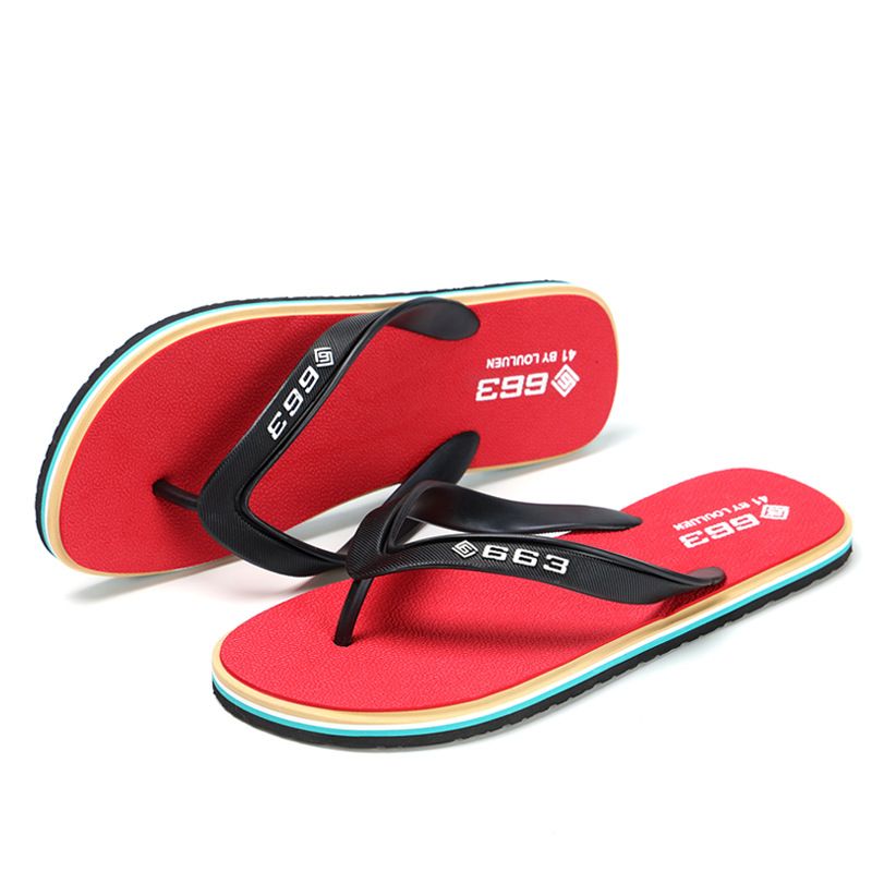 Red Flip Flop Athletic Sandal, length 26.5cm