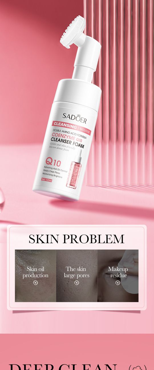 SADOER Coenzyme Q10 Amino Acid Cleansing Mousse Cleansing Foam Cleanser