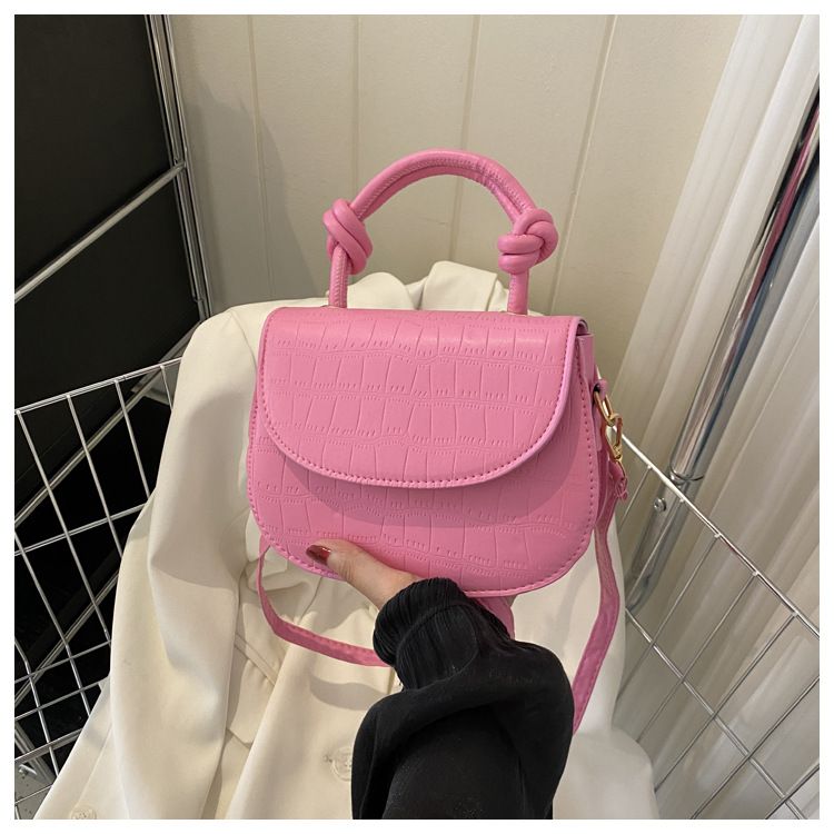 Women's New Stone Pattern Casual Shoulder Bag, Simple Magnetic Buckle Crossbody Bag