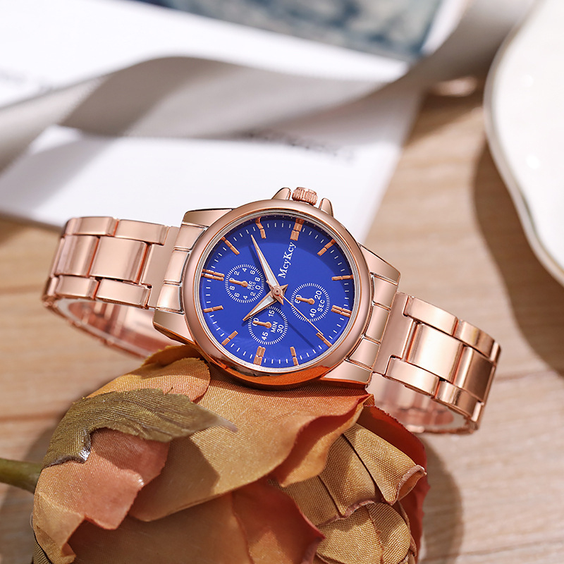 28032# Men's Fashion Business Stainless Steel Analog Quartz Wrist Watch for Unisex Couple