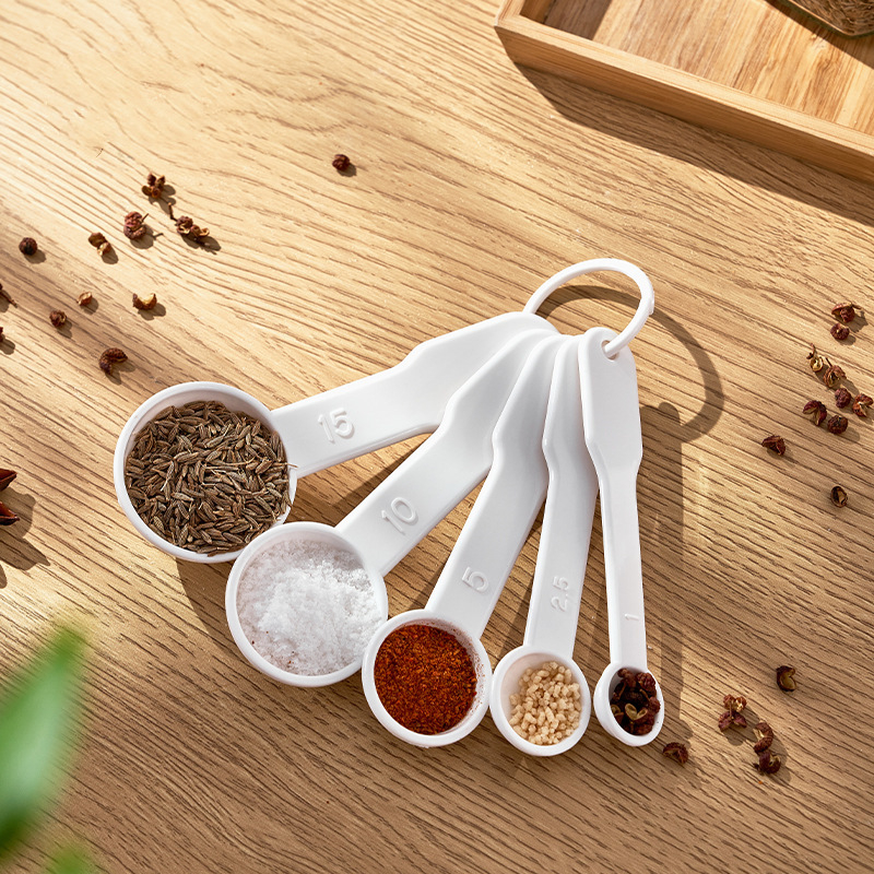 1052 5Pcs/Set PP Measuring Spoons Coffee Tea Spice Spoon Cooking Baking Supplies Kitchen Accessories For Sugar Salt 
