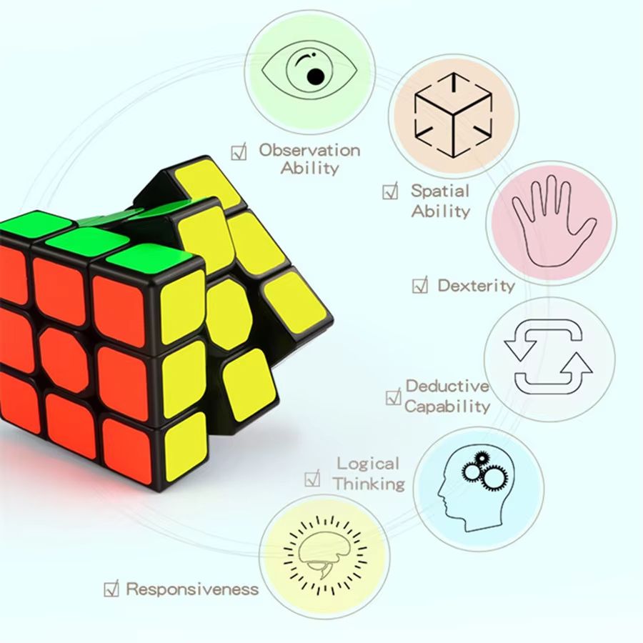 3x3x3 Magic Cube Black Professional 3x3 Cube Speed Puzzle ​Professional Cubo Magico Educational Toys For Kids Gift