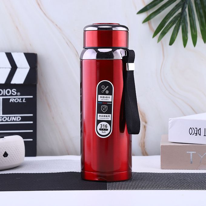 Stainless Steel Vacuum Flask Thermos Travel Cup 1000ML Red