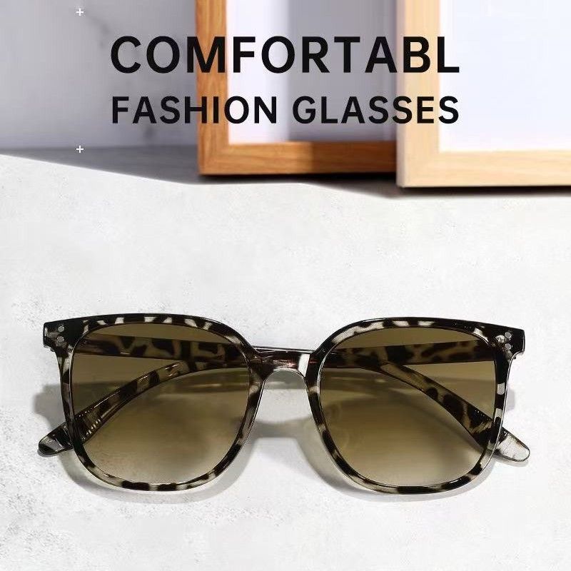 Fashion Anti Blue Light Plain Glasses Frame, Ultra Clear Eye Protection Computer Eyeglasses, Zero-Degree Non-Prescription Glasses, Lightweight Eyestrain Relief Eyewear for Office Study Gaming