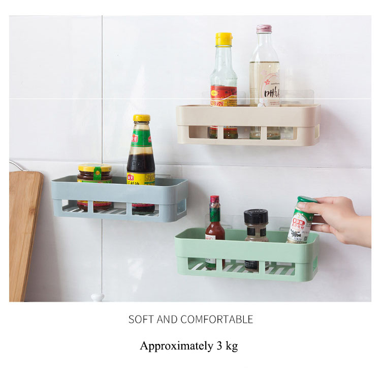 Bathroom racks Kitchen wall hanging wall-free perforation racks Shower rack bath essentials shampoo spice rack