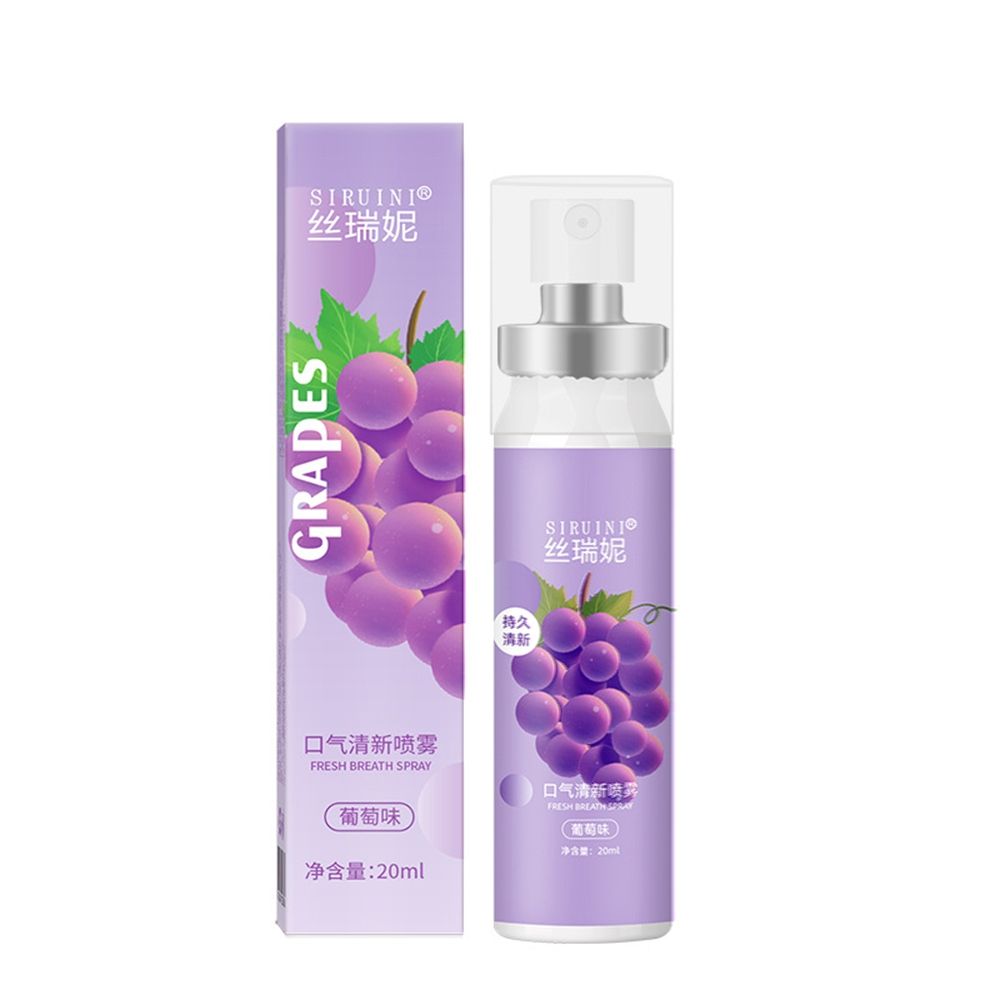 Breath refreshing spray spray 20ml oral spray freshens breath and leaves perfume fruitygrape