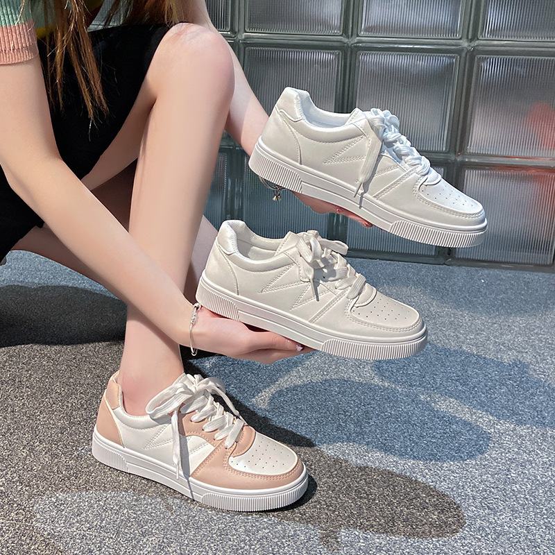 Little white shoes women 2025 spring new ins street fashion shoes shallow mouth breathable Korean version of student leisure sports shoes