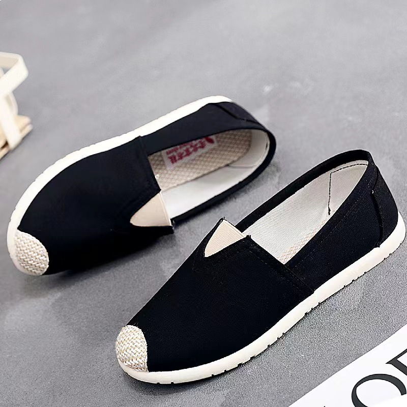 Cloth shoes women's soft bottom loafers canvas shoes comfortable fisherman shoes Korean version all-match
