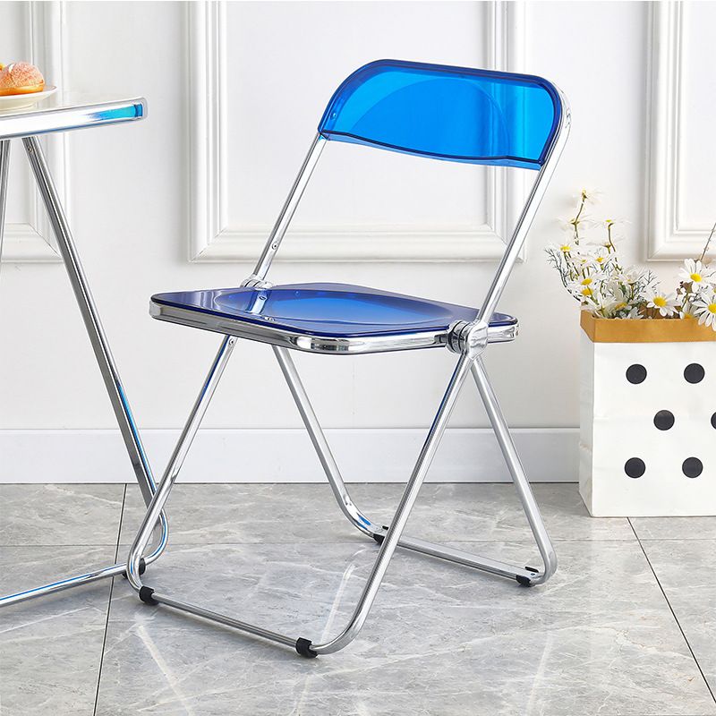 Home transparent folding chair fashionable acrylic crystal chair portable makeup chair ins style internet celebrity photo chair clothing store restaurant chair