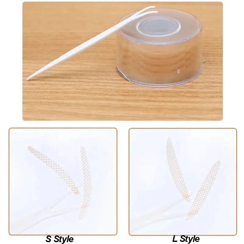 600 Pcs Eye Lift Strips Double Eyelid Tape Clear Gray Eyelid Stripe Big Eyes Invisible Double Fold Eyelid Sticker Makeup Tools