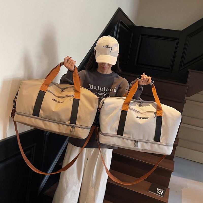 New yoga fitness bag, short-distance business trip large-capacity luggage storage bag, waterproof independent shoe compartment travel bag