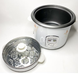 Italian Home Rice Cooker With Steamer - 5 Liters - White