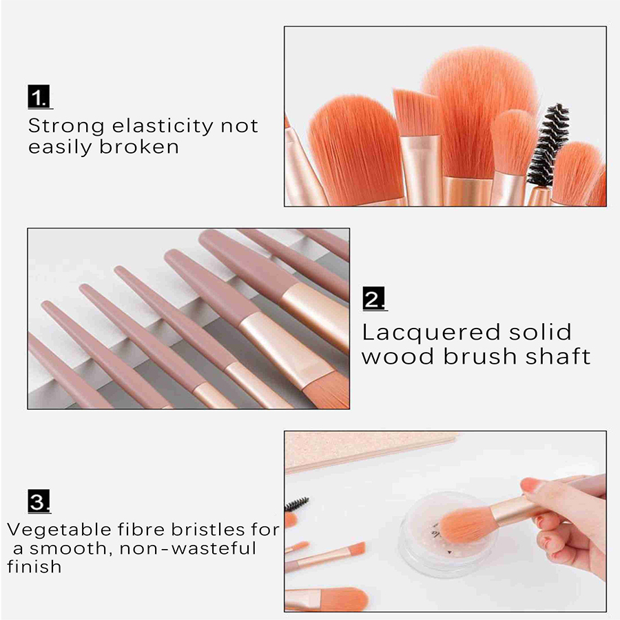 8 Mini Makeup Brushes Set Eye Shadow Brush Concealer Powder Brush Portable Soft Bristle Brush Set Beauty Tools