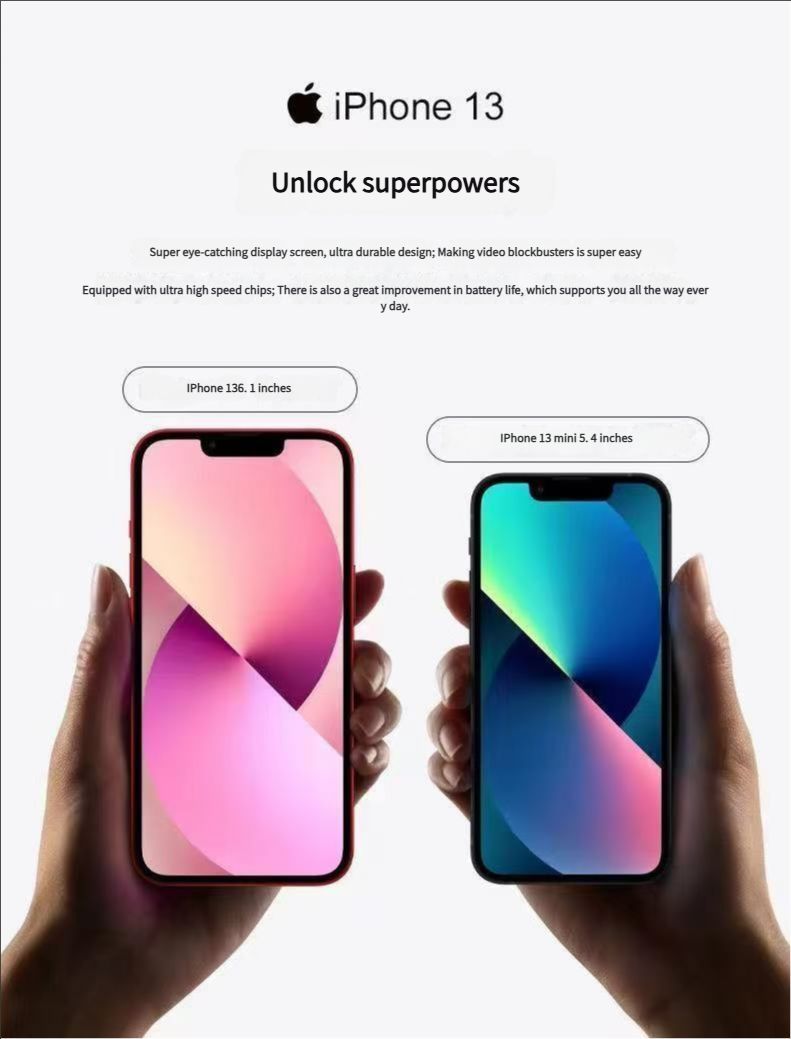Apple iPhone 13 - 4GB RAM - 128GB HDD - Graphite - Water and Dust Resistant 99% New