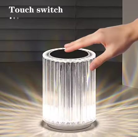 Bedroom Living Room Bedside Bar USB Charging Desk Lamp Acrylic Transparent Light Home Decoration Lighting Led Table Lamps