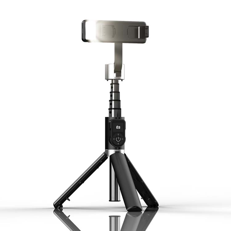 P70D Selfie Stick with Fill Light & Non Skid Tripod Integrated, Aluminum Alloy Tube Extendable Selfie Stick, Bluetooth Remote Compatible with Apple & Android Devices