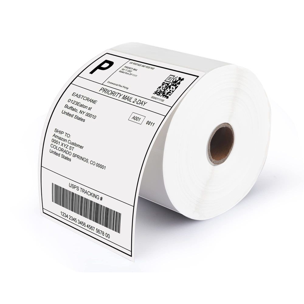 4x6 Thermal Shipping Lables Roll, 500 Labels/Roll,Compatible with Rollo Zebra MUNBYN JADNES Phomemo IDPRT,Commercial Grade,Permanent Adhesive,Perforated