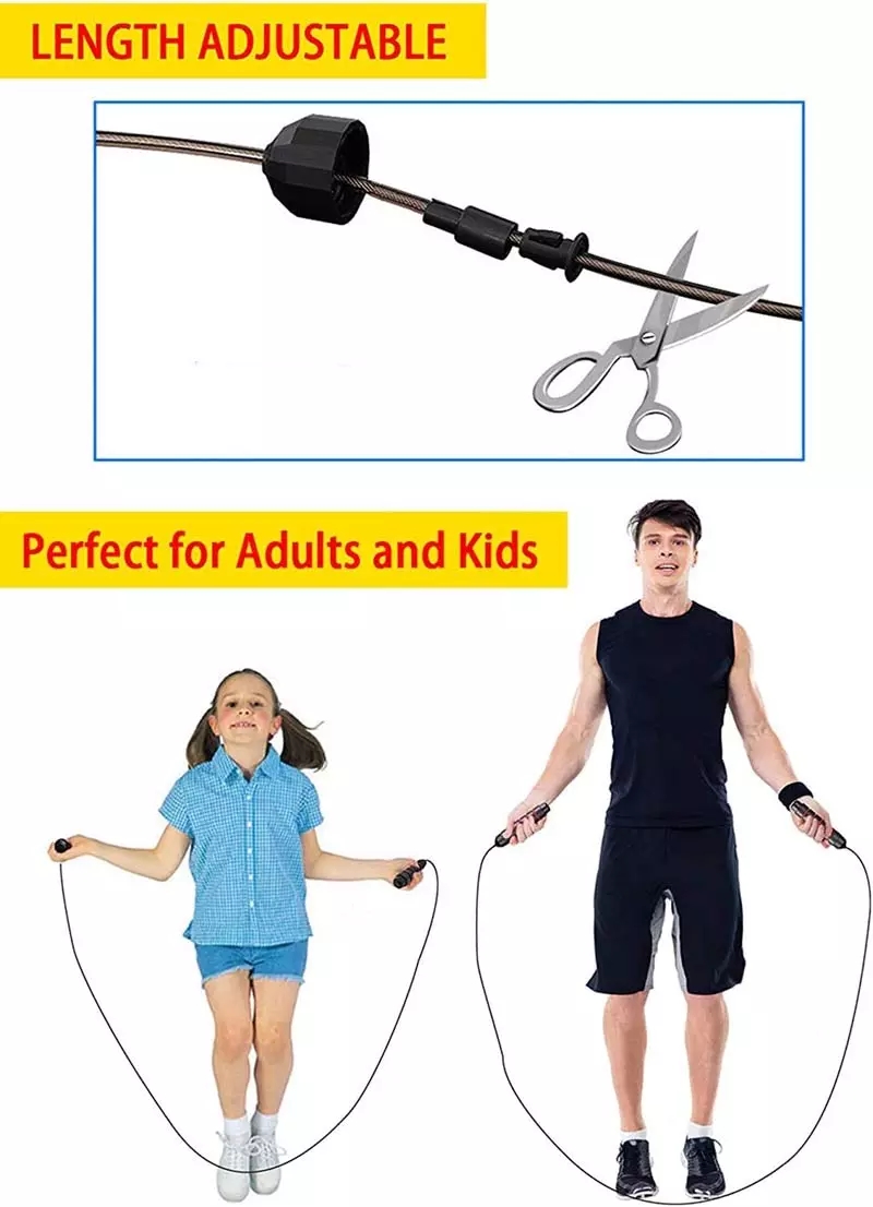 Jump Rope Skipping Rope for Rope Skipping, Speed Jump Rope for Exercise Jump Ropes for Fitness for Kids and Adults