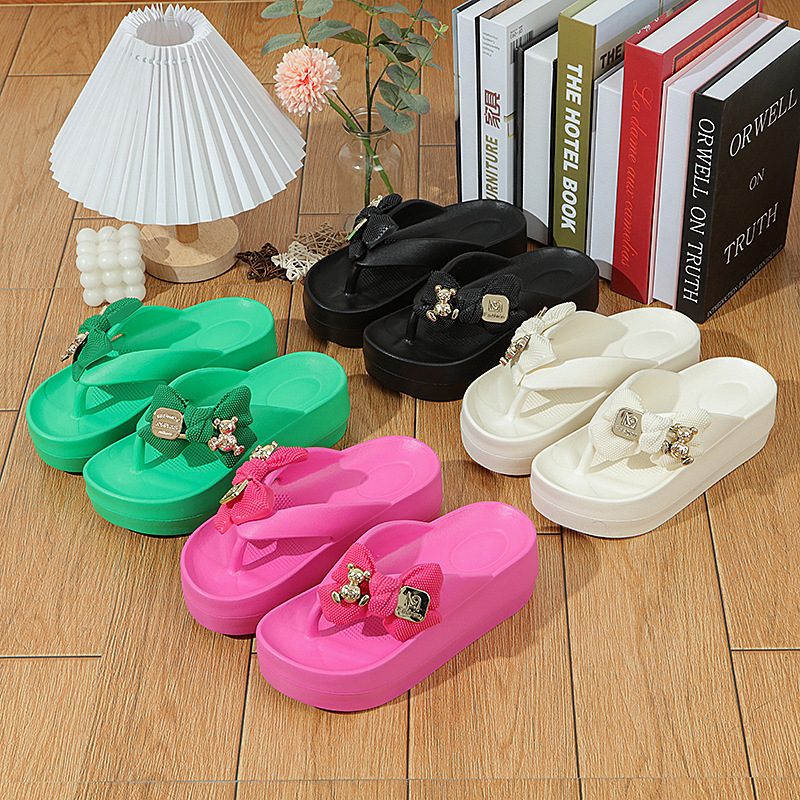 Women's Fashion Eva Platform Slippers Butterfly Bear Slippers