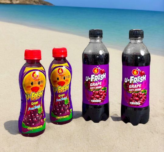 U-Fresh Carbonated ALL Flavors Soft Drink 220ml Juice Drink 