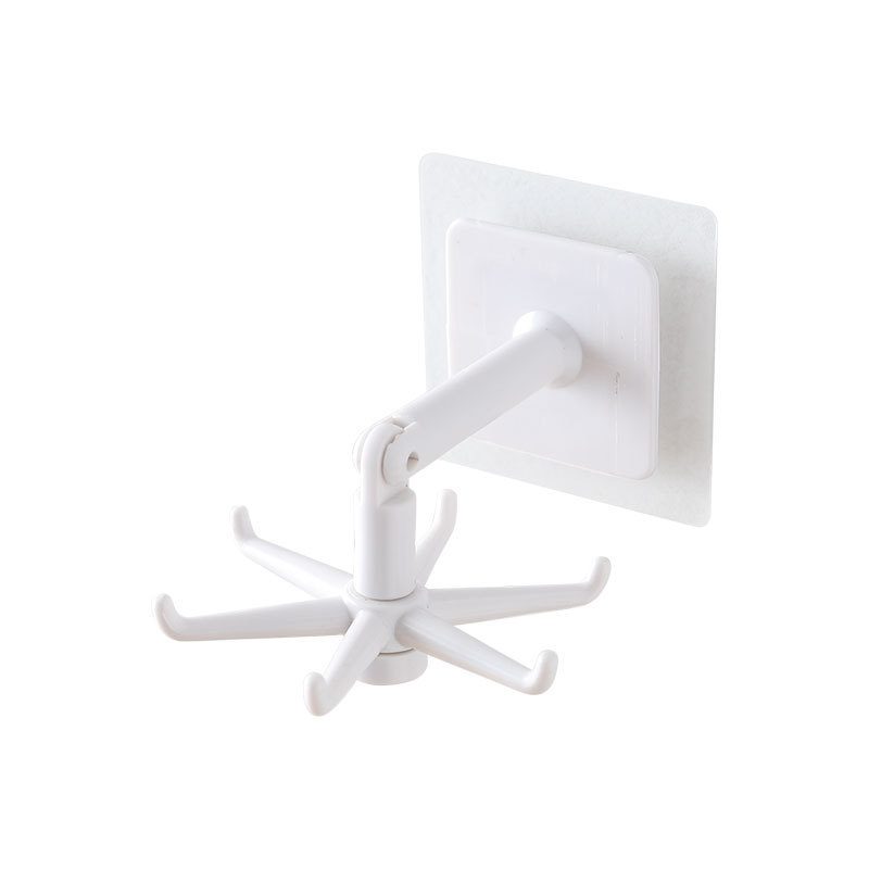 Self Adhesive Hooks Wall Door Hook 360 Degree Rotated Kitchen Hooks Handbag Clothes Ties Bag Hanger Utensils Hanging Rack