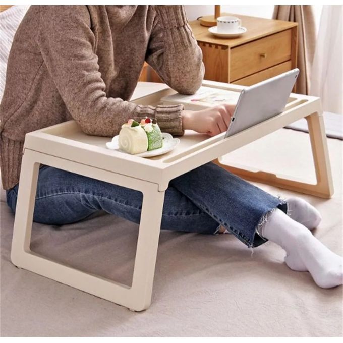 Foldable Laptop Table - White
