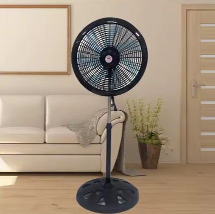 2PCS Stand Fan 18 Inch 220V Plastic Grill 60W 5Blades Household Commercial Cooling Standing Fan