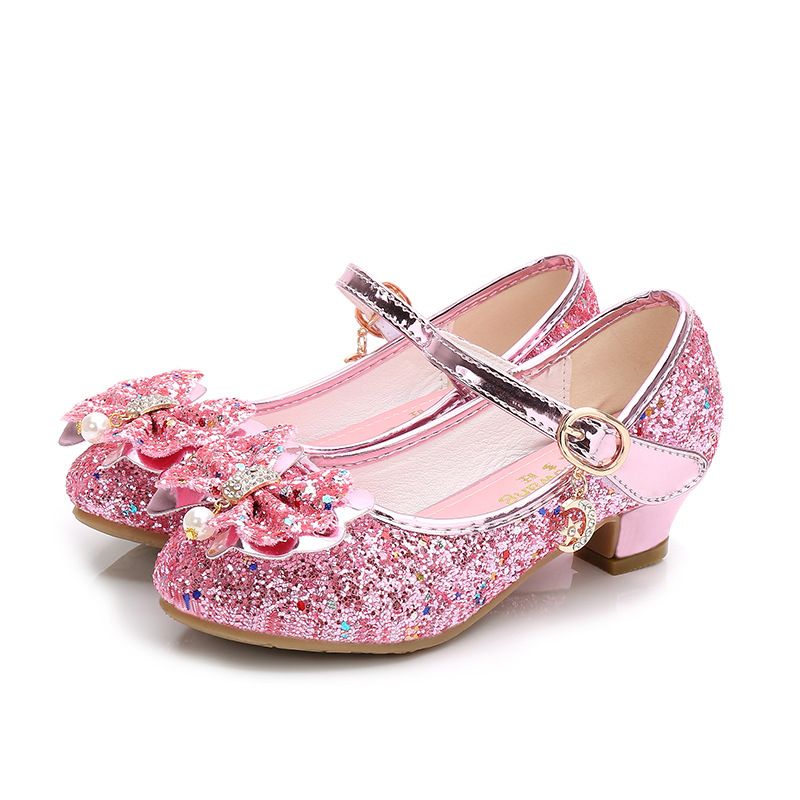 Dress Shoes Girls' High Heels Princess Shoes New Spring Autumn Children's Shoes Performance Shoes Girl's Crystal Shoes