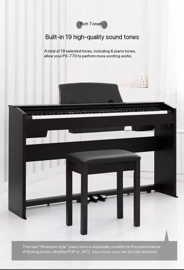 Casio PX-770 Black vertical piano professional performance training heavy hammer 88 key electric piano
