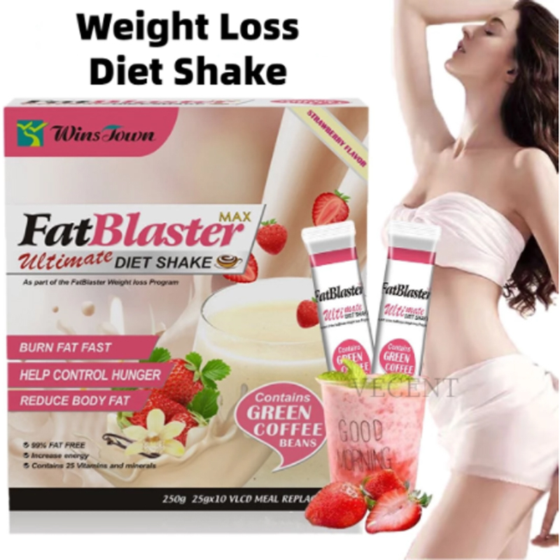 25g*10bags Fat Blaster Diet Shake Meal Fat Blaster Slimming Shake for Meal Replacement Powder Weight Loss Products Tea Detox