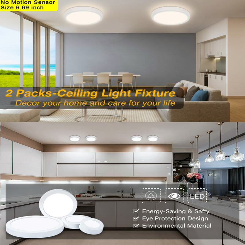 Leopard Cat LED Recessed Mount Panel Ceiling Light Fixtures - 6W 12W 18W 24W Tri-Color Dimming Flat Circular Surface Mount Downlight for Closet/Corridor/Staircase/Kitchen/Basement Lighting